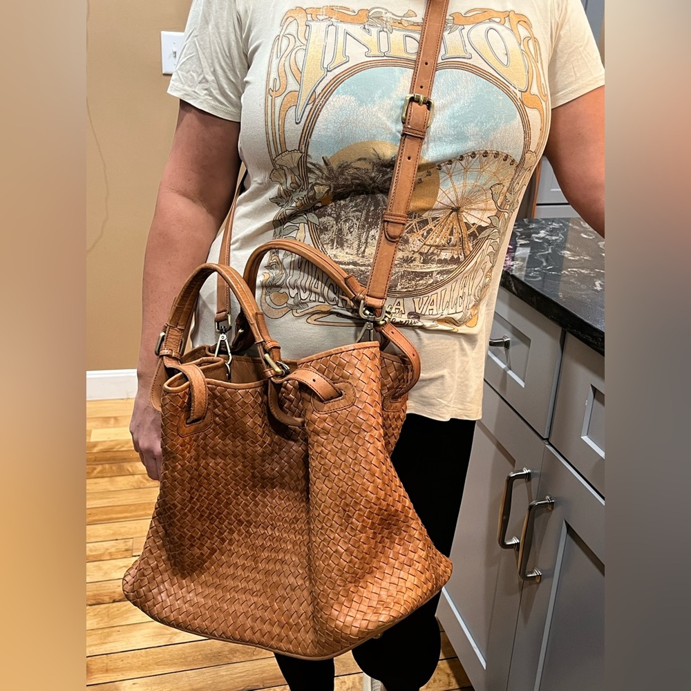 Genuine woven leather large shoulder bag - Picture 13 of 13